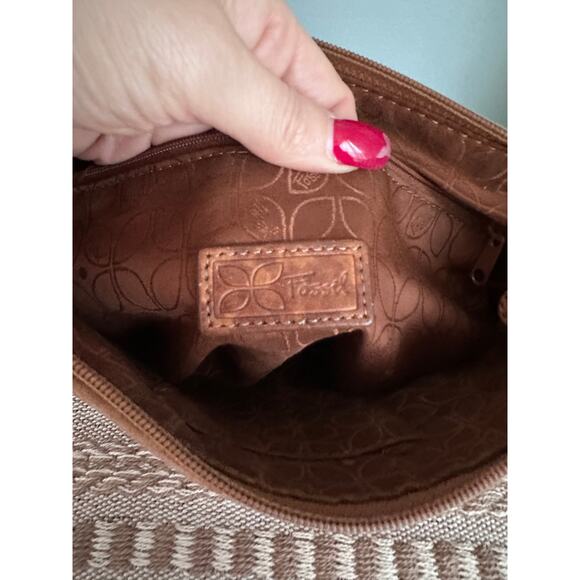Fossil Leather Crossbody Bag Purse Pocketbook Y2K - Picture 4 of 7